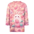 thumbnail image 5 of Easter Shirts for Women 3/4 Length Sleeve Funny Bunny Print T-Shirts Crew Neck Trendy Dressy Tunic Tops Holiday Outfits Soft Shirts, #01 Beige, XXL, 5 of 7