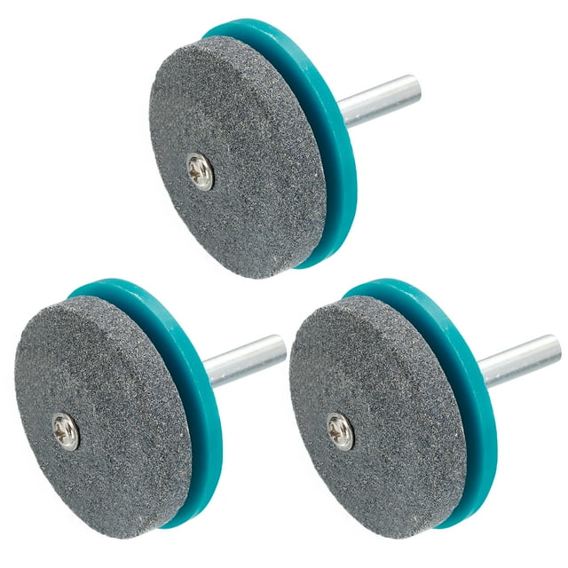 Cortacésped Cuchilla Afilador, 3uds Universal Corindón Cortacésped Cuchilla Amoladora Piedra Rueda para Césped Cortadora Eléctrico Taladro Manual Taladro, Cian Azul