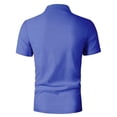 thumbnail image 4 of BRGZLK Mens Golf Shirts Summer 2026 Short Sleeve Turn-Down Collar Button-Down Lightweight Breathable Moisture Wicking Casual Pullover Shirts Blue L, 4 of 6