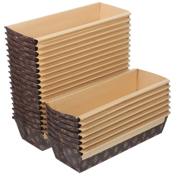 25 uds. Bandejas de papel para hornear Pan, papel para hornear, molde para Pan, panadería, pastelería, molde rectangular para Loft