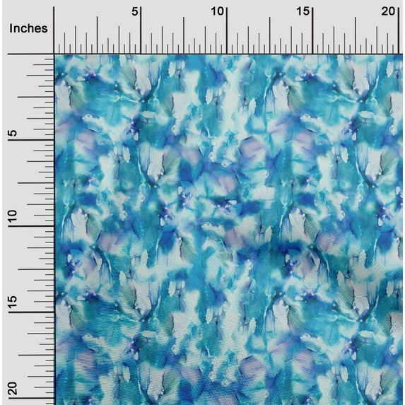 oneOone Cotton Silk Fabric Texture Watercolor Print Sewing Fabric BTY 42 Inch Wide