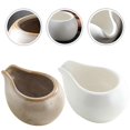 thumbnail image 2 of 2Pcs Japanese Style Creamer Pitcher Coffee Milk Creamer Pitcher Ceramic Gravy Boat Sauce Boat, 2 of 3