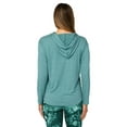 thumbnail image 3 of 32 Degrees Women's Cool Long-Sleeve Hooded T-Shirt - Biscay Bay Heather - X-Large, 3 of 4