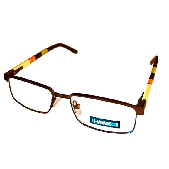 Tony Hawk Kids Plastic Rectangle Eyeglass Frames, Model 25.3, Matte Brown, 48mm