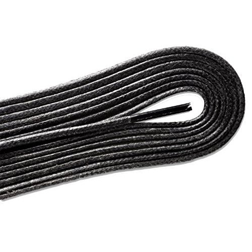 black waxed shoelaces