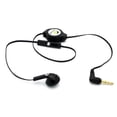 thumbnail image 2 of Retractable Headset MONO Hands-free Earphone w Mic Single Earbud Headphone Earpiece Wired [3.5mm] [Black] L2B for BLU Life One X3 - Samsung Galaxy Tab A 10.1 S3 9.7, 2 of 6