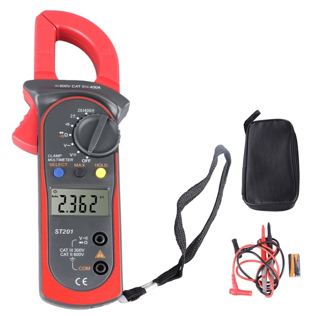 Amperímetro del voltímetro de la abrazadera 200mV-600V 120mAh Medidor de la abrazadera de la resistencia del voltaje actual 200 Ohm -20 milliohm DC AC 2A-400A para ANGGREK Otros