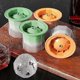 thumbnail image 3 of Set of 4 ice ball molds, 6.5 cm large round ice cube molds (orange gray), 3 of 5