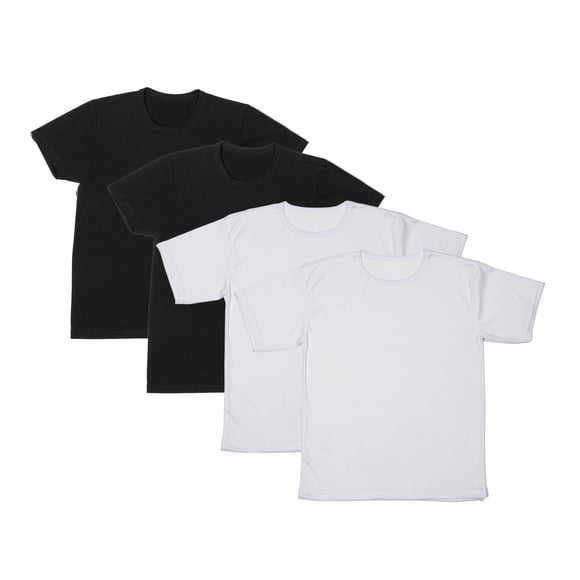 BELIME Set 4 Playeras Hombre Cuello Redondo Slim Fit Algodón Suave Manga Corta Casual Versátil