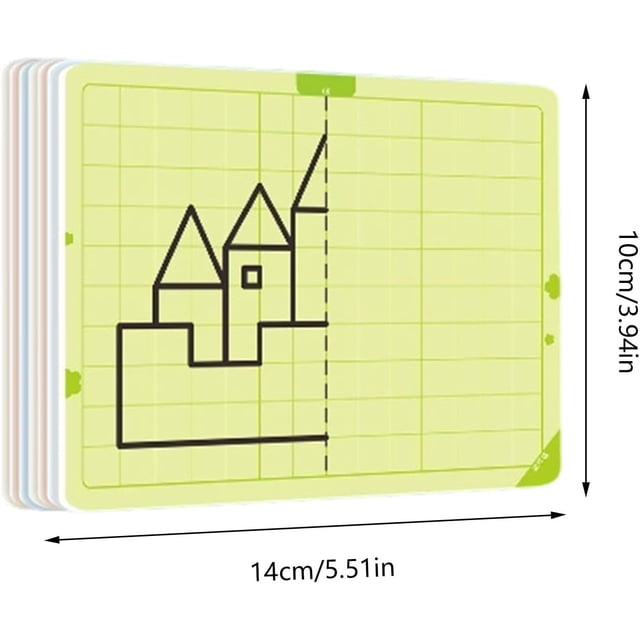 Home Tool Set,Symmetrical Drawing Card with Pattern, EducationalArt Activity Tool for Fine Motor Skills Development at Home