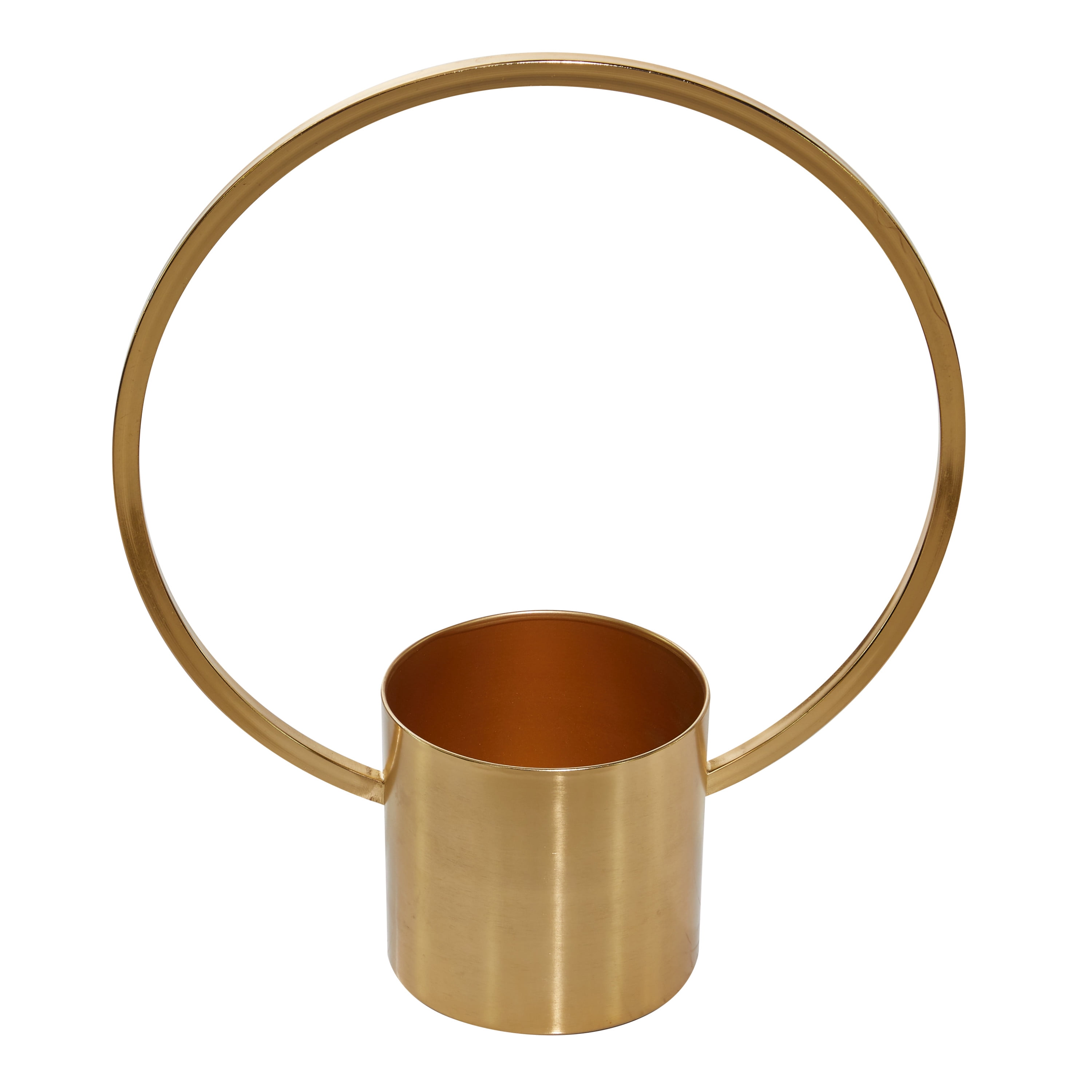 CosmoLiving by Cosmopolitan 14", 11"W Rectangle Gold Metal Indoor Outdoor Geometric Wall Planter (2 Count)