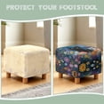 thumbnail image 7 of TSOVTHRID Cat Floral Starry Sky Print Stretch Ottoman Slipcover Folding Storage Stool Ottoman Cover Breathable Footstool Covers Slipcover Chair Covers for Living Room, 7 of 7