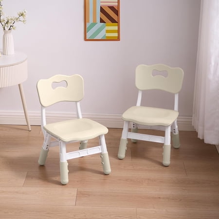 3-Level Adjustable Toddler Seating 2-Pack Lightweight Plastic Kids Furniture Supports 180LBS for Ages 2-8 Home Daycare Classroom