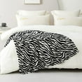 thumbnail image 2 of Zebra Print Throw Blanket for Couch, Soft Warm Sofa Blanket and Throws for All Seasons, Plush and Cozy, 50"x60", 2 of 6