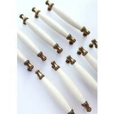10-Pack for Cabinet & Door Upgrade, Suitable for Kitchen, Drawer, 10x Screw Hole Distance Stylish Ceramic Furniture Handles