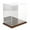 Hardwood Base (Mirrored), variant on Plymor Clear Acrylic Display Case with Hardwood Base (Mirror Back), 9" W x 6" D x 9" H