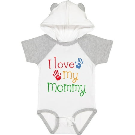 

Inktastic I Love My Mommy Handprints Gift Baby Boy or Baby Girl Bodysuit