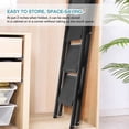 thumbnail image 7 of 2 Step Ladder, Lightweight Portable Foldable Collapsible Folding Sturdy Steel Metal Step Stool with Anti-Slip Wide Pedal, Heavy Duty 330 lbs Capacity, for Home, Kitchen, Closet, Adults, White, 7 of 7
