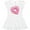 AA-White, variant on Inktastic Heart Shaped Donut with Pink Icing and Sprinkles Girls Baby Dress