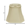 thumbnail image 2 of 16" Ivory Slanted Square Bell Monay Shantung Lampshade, 2 of 5
