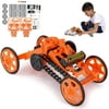 Engineering Stem DIY Car Assembly Gift Toy for Boys Kids & Adults - 4WD Electric Mechanical Construction Car Kit, Real Cool Motor Climbing Vehicle for Science Experiments & Circuit Building Projects