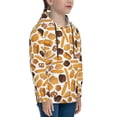 thumbnail image 3 of Lsque Coffee Bun Hot Dog Patten Youth Hoodie Sweatshirt Pullover with Kangaroo Pocket Boys and Girls Hoodie Warm Hoodie for Kids-Medium, 3 of 6
