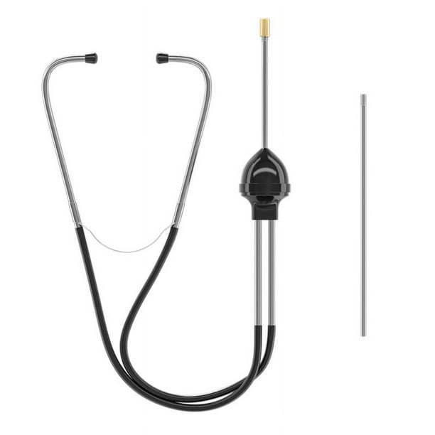 Garnish Gripper Estetoscopio mecánico Herramienta auditiva sensible al diagnóstico del motor automotriz para automóviles, camiones y motocicletas,Negro