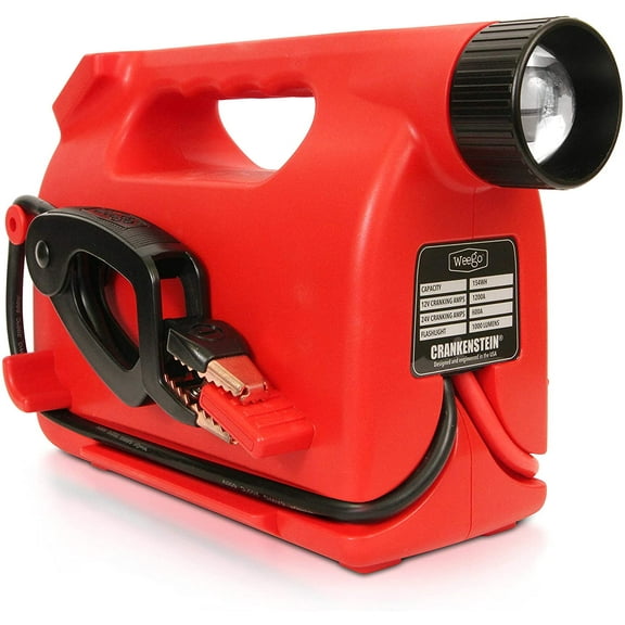 Weego Crankenstein 12V/24V Jump Starting Power Pack, 1200 Cranking Amps, OLED Screen, 1000 Lumen Light