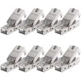 thumbnail image 1 of 8x Toma De Red Cat 6a Rj45 Sin Herramientas Con Conexión Lsa Para Cable De Instalación Rígido Cable Lan Blindado 10gbit/s Carcasa Metálica Cat6a, 1 of 4