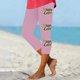 thumbnail image 2 of Pantalones de Ajuste Seco de la Moda de las Mujeres Imprimidas Leggings, Deporte de Yoga Elástico de Poliéster Elástico Respirable, 2 of 4