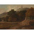 thumbnail image 2 of Thomas Daniell 24x19 Gold Ornate Framed and Double Matted Museum Art Print Titled - Hilly Landscape in India (ca. 1820), 2 of 4