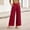 #Red, variant on DPTALR Women's Solid Color Elastic Waist Casual Straight Leg Pants with Pockets,Army Green,Women's Plus SizeL,Young Women's Pants