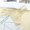 thumbnail image 3 of Hvobtty Culottes en Dentelle pour Femmes, Mode Broderie Transparente Gaze Taille Basse G-string Pantalons String, 3 of 3