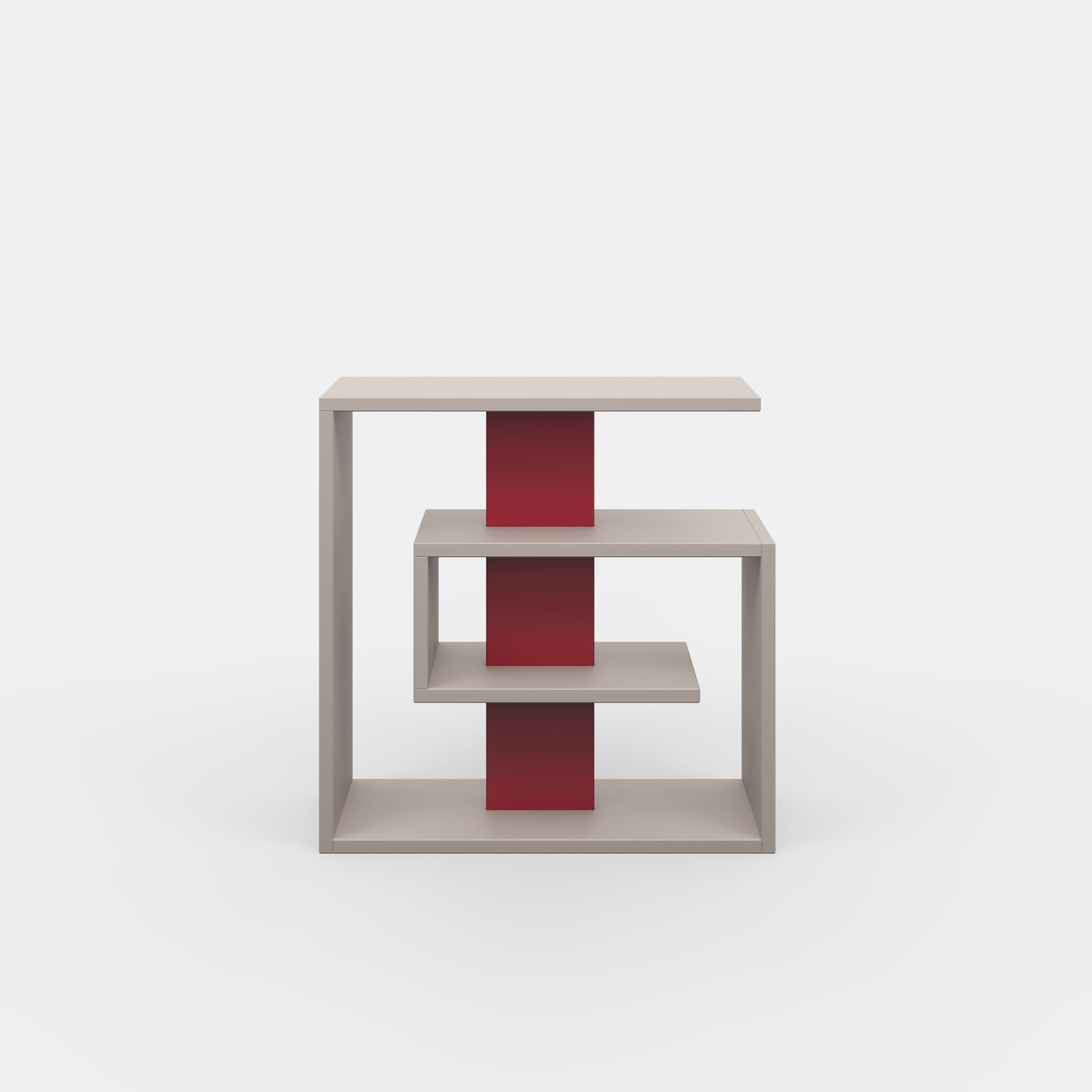 Ada Home Decor Furniture Light Mocha 2 Tier Stacy Modern Side Table