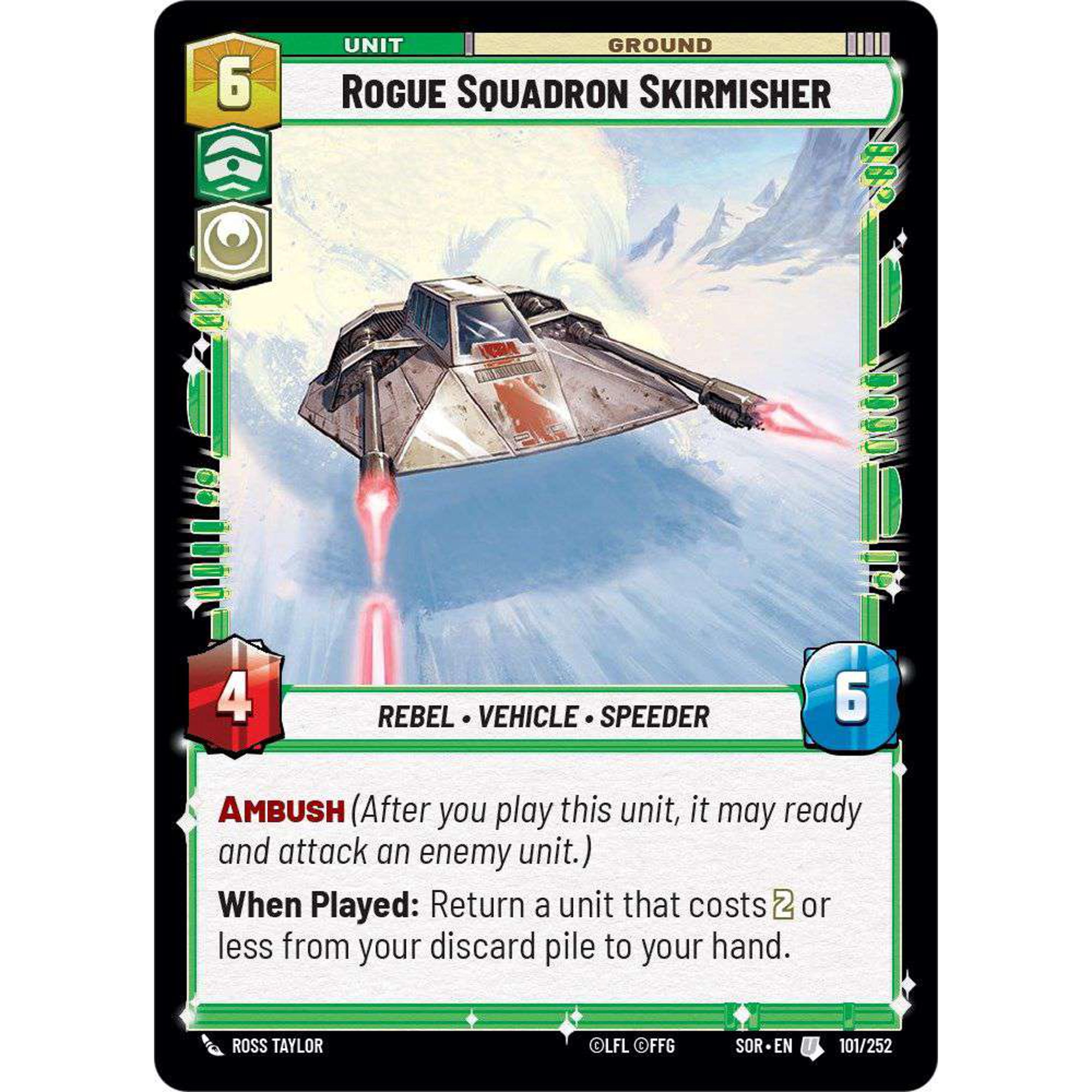 Star Wars: Unlimited Spark of Rebellion Uncommon Rogue Squadron Skirmisher #101