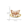 thumbnail image 4 of 14K Two-Tone Gold Ring Band Themed Open Back Polished Butterfly, Size 9, 4 of 4
