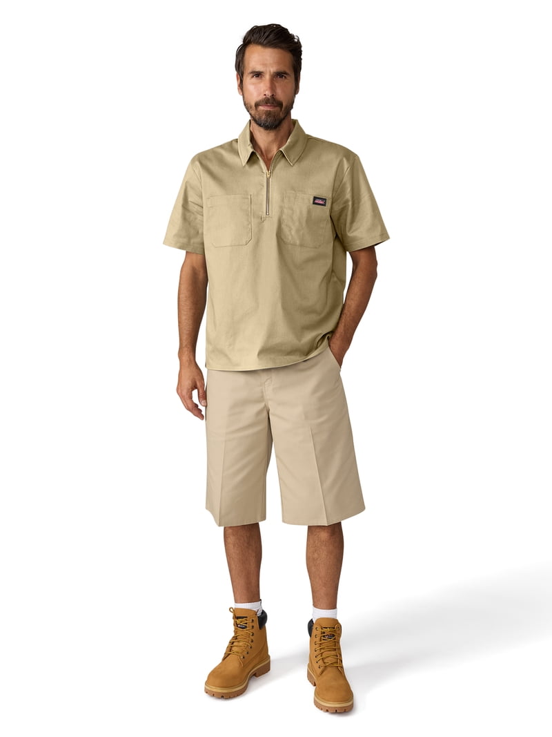 Men's Genuine Dickies 1/4 Zip Short Sleeve Workwear Shirt