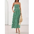 thumbnail image 4 of PRETTYGARDEN Womens Summer Dresses Spring Sleeveless Spaghetti Straps Casual Midi Dress Polka Dot Smocked Beach Sundress, 4 of 10