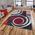 thumbnail image 3 of RUG AND DECOR Newport Collection Modern Abstract Design Area Rug Red Black White Grey Living Room Bed Room Carpet Alfombras para Sala, 3 of 5