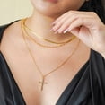 thumbnail image 4 of Collares Surtidos de oro amarillo JeenMata con colgante de cruz, 4 of 5