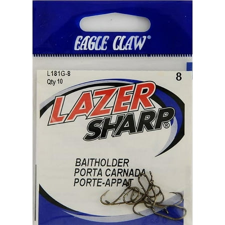 UPC: 0047708171243 | Lazer Sharp L181GH-8 Baitholder Hook  Bronze  Size 8