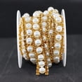thumbnail image 1 of Cinta decorativa Jerler con ribete de diamantes de imitación, 91 cm, perla, 2 hileras, 1 of 4