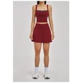 thumbnail image 2 of PISONIC Women 2 Piece Tennis Dress Cross-Back Tank Top with High Waisted Workout Skorts Skirt Set Yoga Golf Athletic Outfits Set, 2 of 7