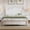 White Bed Frame, variant on Queen Size Bed Frame with Barn Door Tall Headboard & Footboard,Wood Platform Strengthened Bed Frame with Sturdy Slats,No Box Spring Needed,Easy Assembly,White