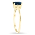 thumbnail image 3 of SZUL Women's Emerald Cut Sapphire and Diamond Classic Band in 10K Yellow Gold, 3 of 5