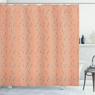 Ambesonne Abstract Shower Curtain, Bicolour Modern Pattern, 69"Wx70"L, Indigo Burnt Sienna