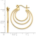 thumbnail image 5 of 14K Yellow Gold Bold, Ethereal 25 Mm 27 Polished Circles Hoop Earrings, 5 of 5