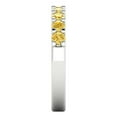 thumbnail image 4 of 0.63 ctw Wedding Band for Women - 18K White Gold Simulated Yellow Diamond Stackable Eternity Ring, 4 of 6