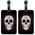 thumbnail image 1 of Fancy Skull - Luggage ID Tags / Suitcase Identification Cards - Set of 2, 1 of 5