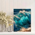 thumbnail image 2 of Big Wave Coastal Canvas Wall Art, Tropical Ocean Landscape, Blue Sea Home Decor, 2 of 8